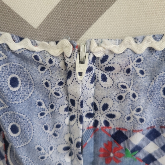 Lounge Craft | 70s Vintage Americana Patchwork Tie Waist Maxi Dress - Picture 5 of 11